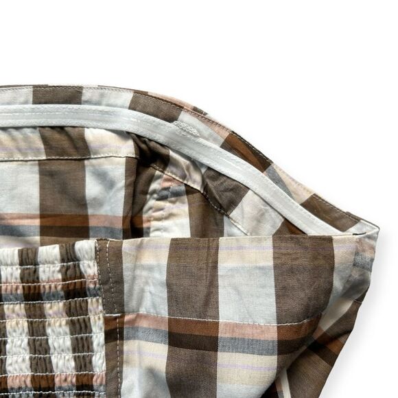 Maeve Anthropologie Belted Square-Neck Plaid Dress - Picture 8 of 14